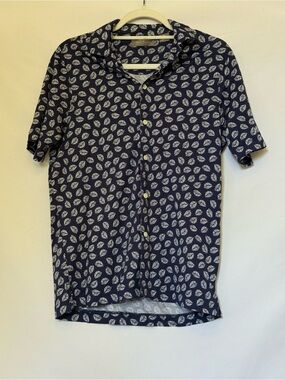 Daniel Cremieux Signature Collection Leaf Print Short Sleeve Size Small EUC